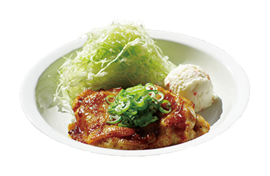 グリルチキン定食